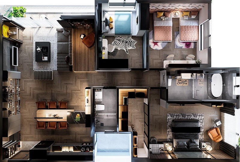 13332. Download Free 3D Apartment Interior Model By Anh Tuan 6